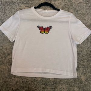 Butterfly cropped T
